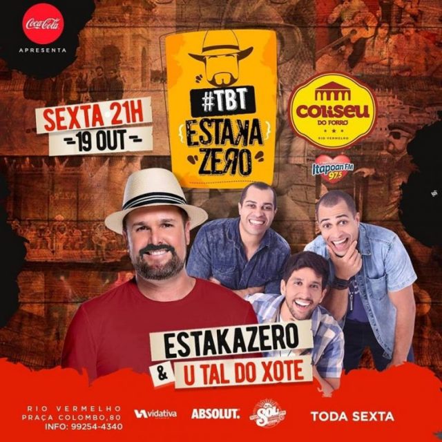 Coleiseu do Forró recebe Estakazero e Ú Tal do Xote nesta sexta-feira (19)